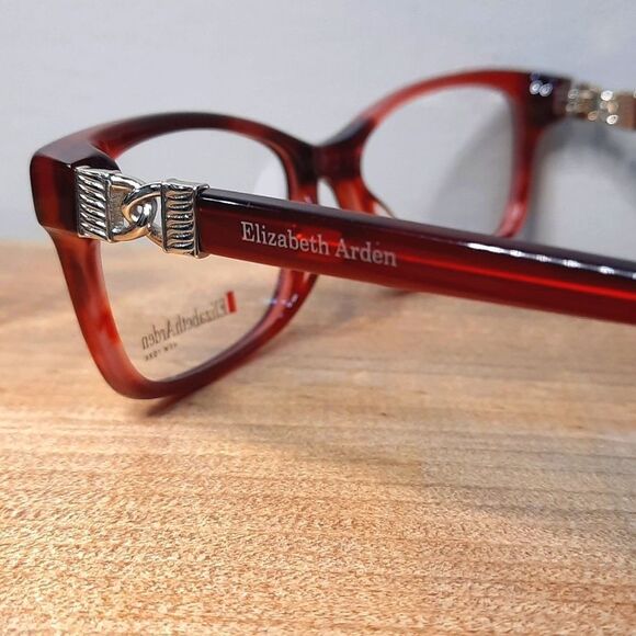 ELIZABETH ARDEN prescription ready Eyeglass Frame red designer glasses NEW - Picture 2 of 6